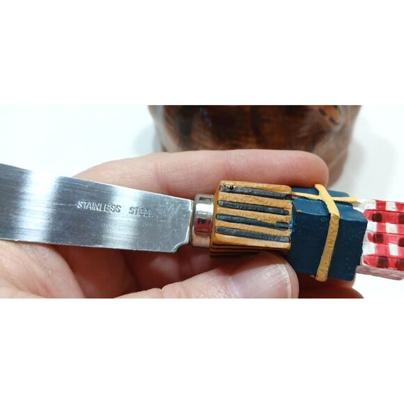 CKAO Santa’s Sack 4 Christmas Themed Cheese Knives Acorns Tree Presents Lantern - Picture 5 of 13